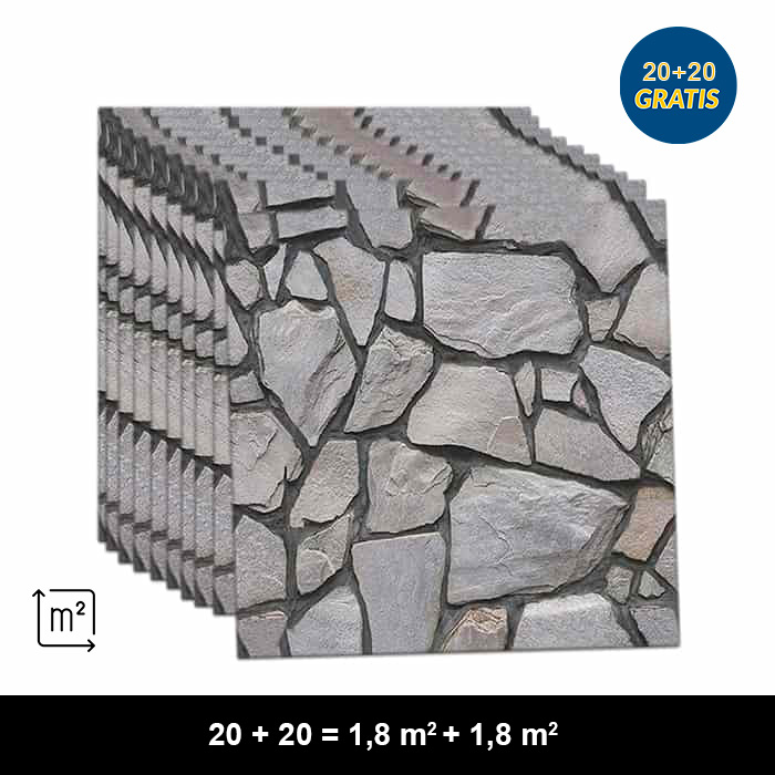 RocksWall, háromdimenziós falmatricák szikla hatással (10 db.) (1+1 INGYEN) - Image 2