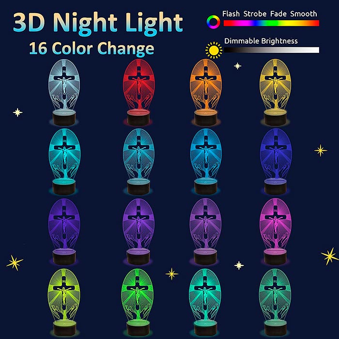 3DKereszt, vallási motívummal díszített dekoráció - Jézus - Image 4