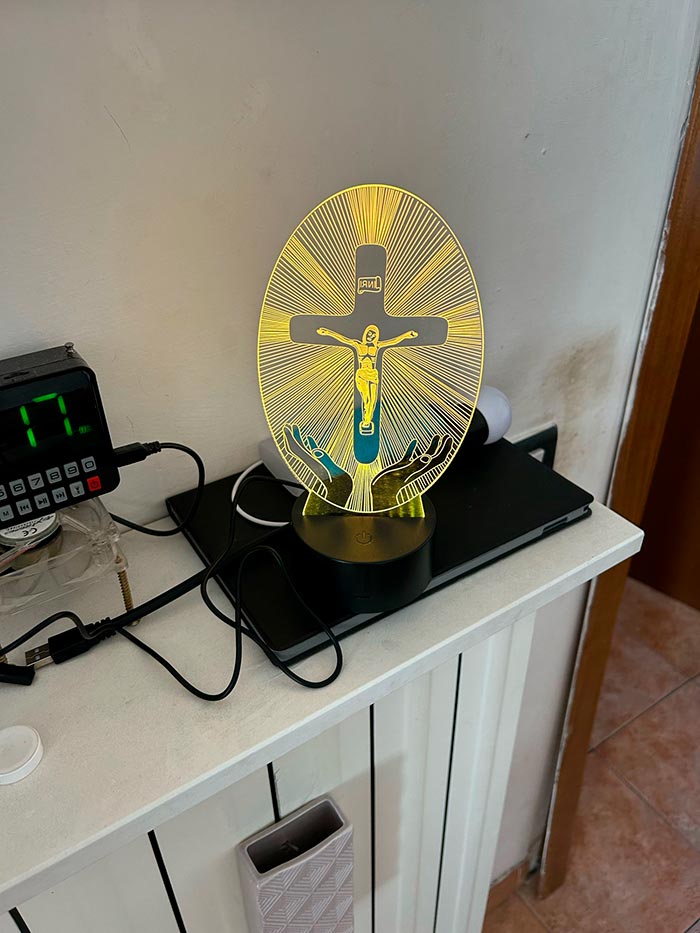 3DKereszt, vallási motívummal díszített dekoráció - Jézus - Image 10
