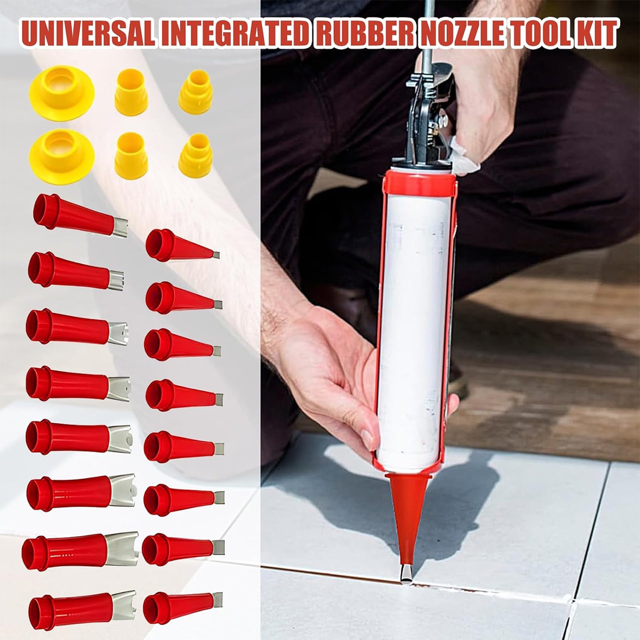 22 darabos adapterkészlet különböző méretekben.