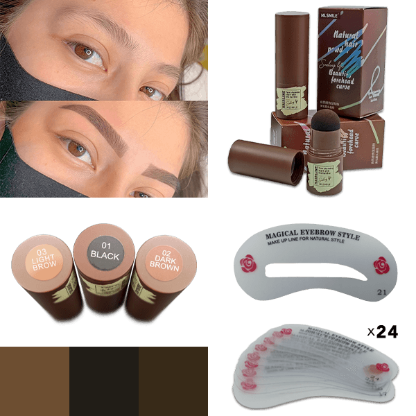 BROWSTAMP-TR, Sablonokkal és pigmenttel ellátott szemöldökformázó készlet - Image 7