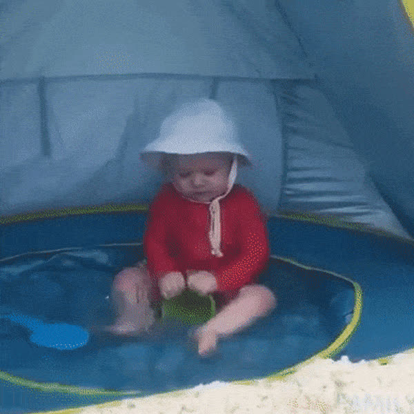 BabyTent, babasátor UV-védelemmel és medencével - video