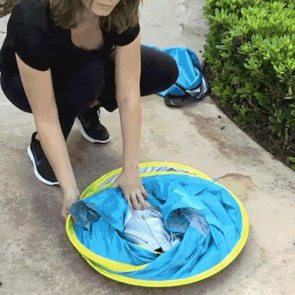 BabyTent, babasátor UV-védelemmel és medencével - video
