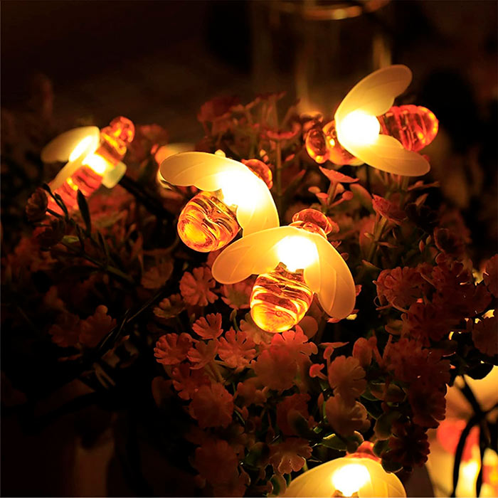 BeeLights, napenergiával működő lámpa 30 méh alakú LED fényforrással - Image 8