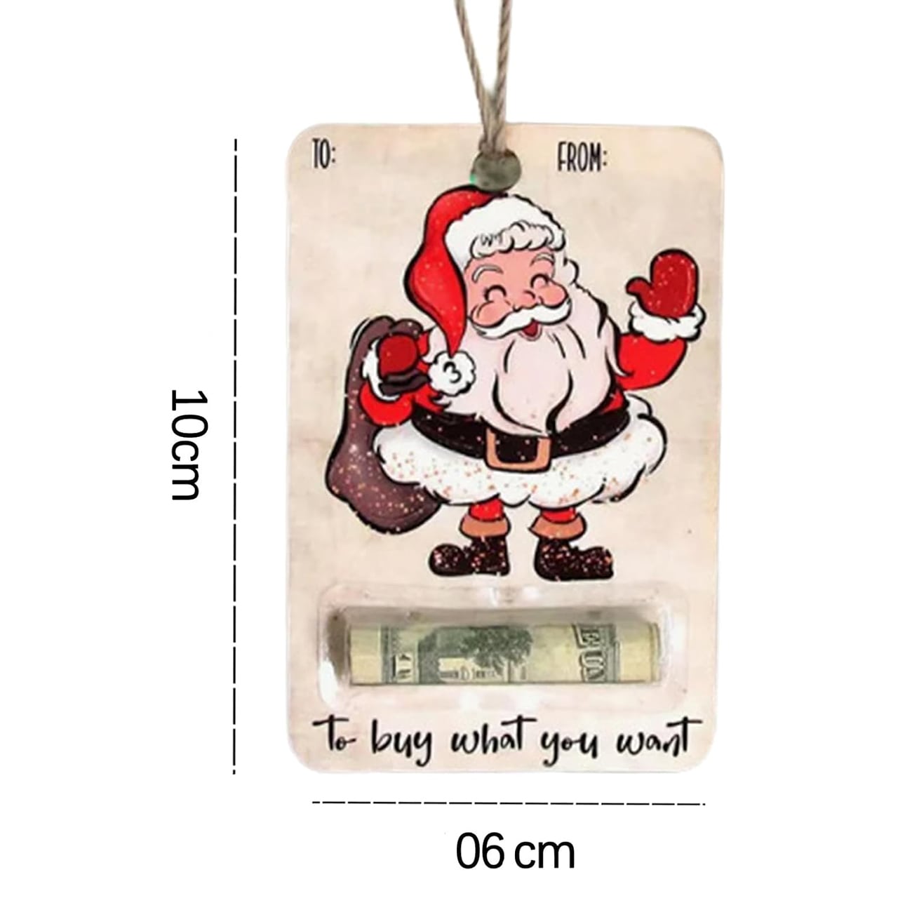 BestGift, karácsonyi üdvözlőlap pénztartóval (3 darab) - Image 1