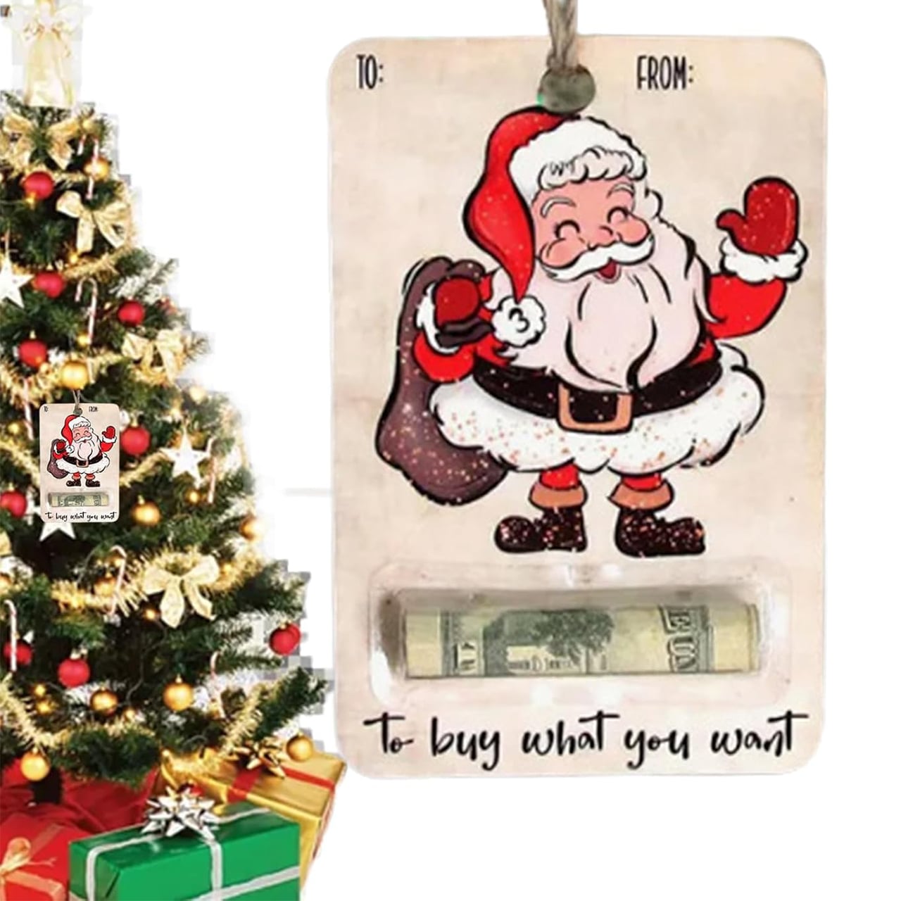 BestGift, karácsonyi üdvözlőlap pénztartóval (3 darab) - Image 10