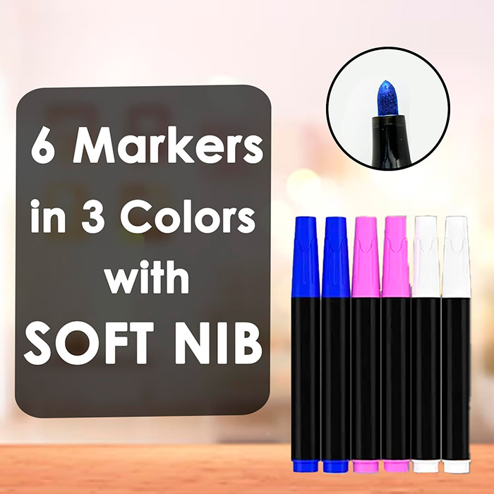 BoardMarkers, 6 darabos mágneses tábla filctoll készlet - Image 2