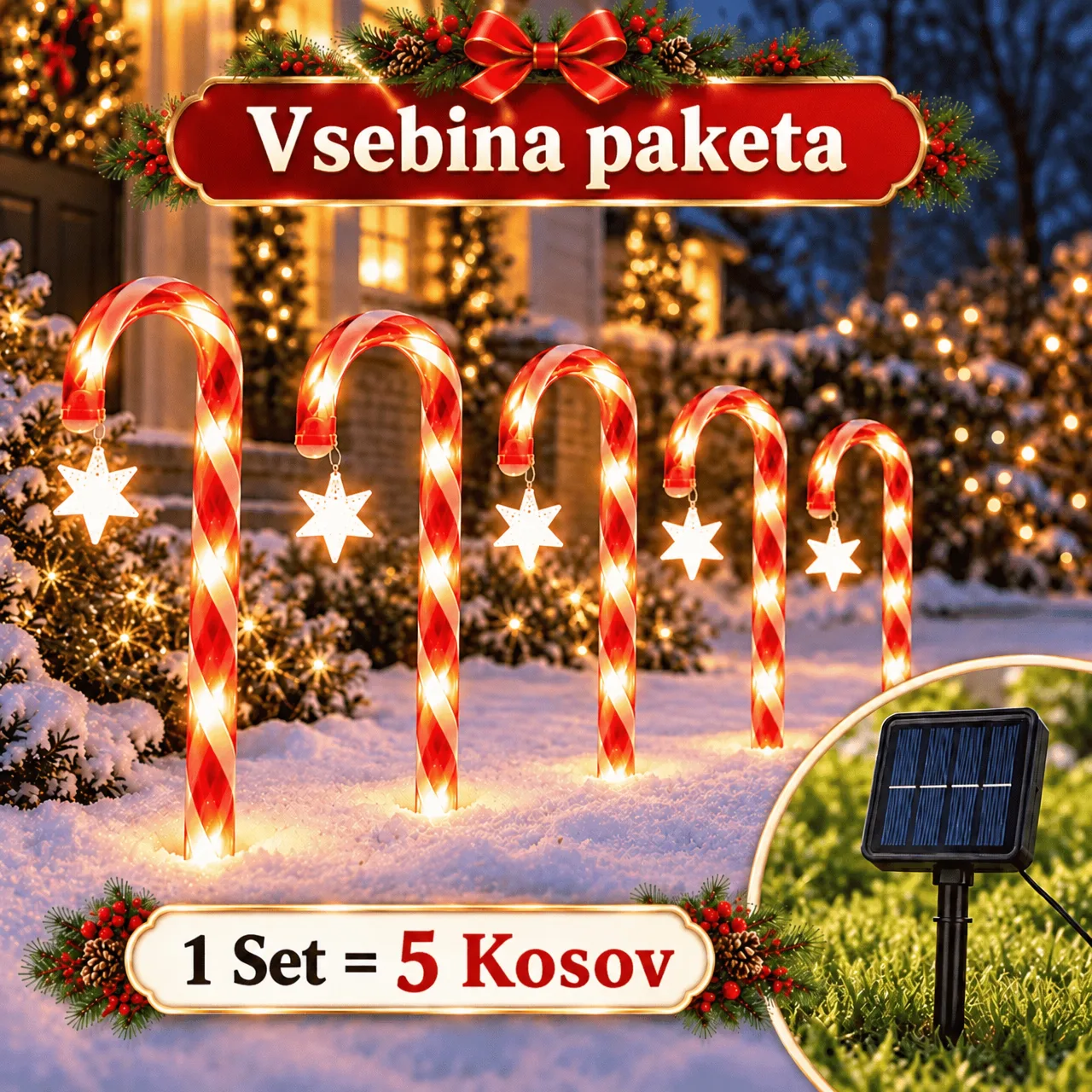 LED-es karácsonyi cukorpálcák, CaneLights - Image 2