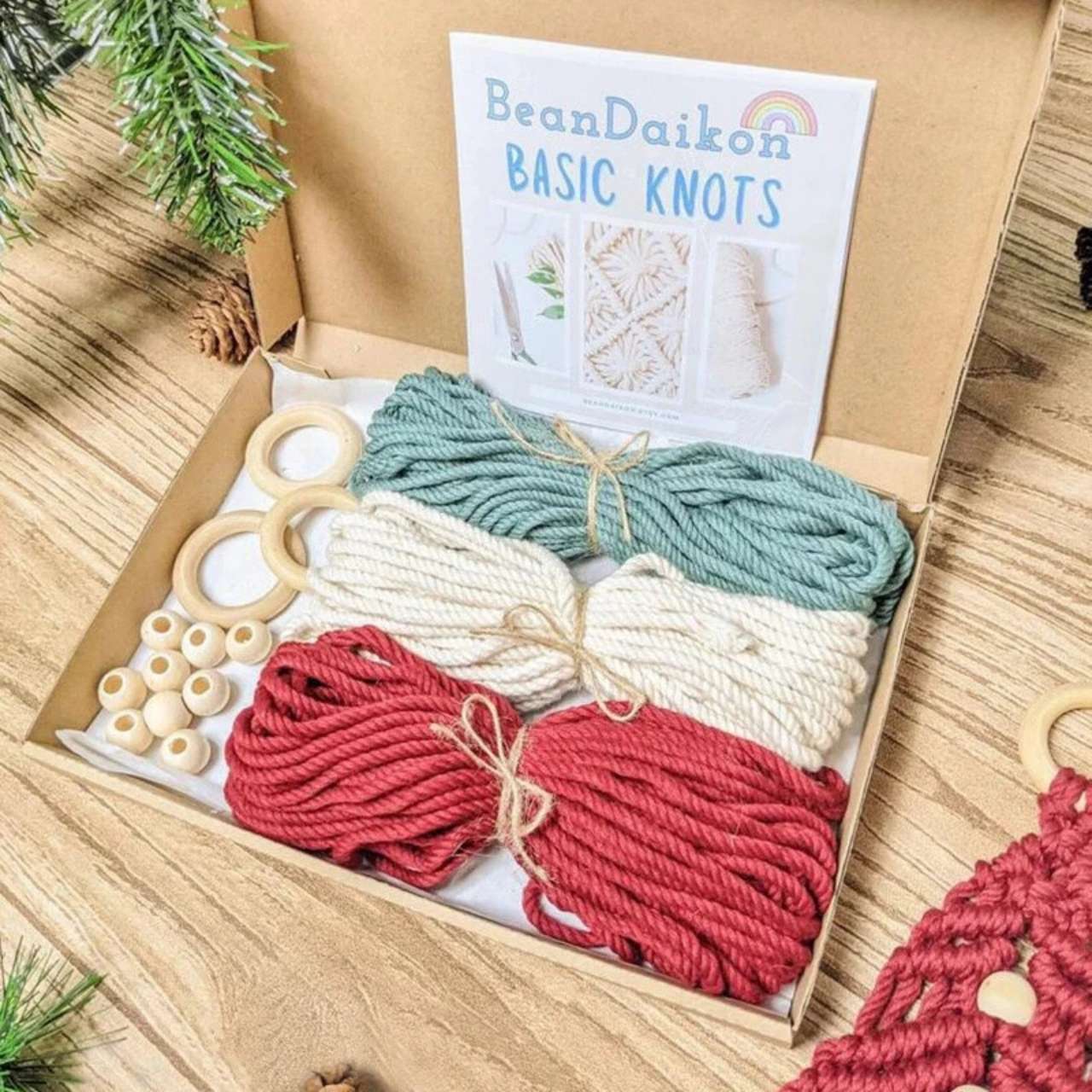CraftKit, karácsonyi makramé dísz készlet - Image 8