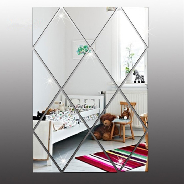 DiamondMirror, gyémánt alakú tükörmatricák, amelyek feldobnak és hangulatossá varázsolnak minden belső teret (32 db) - Image 4