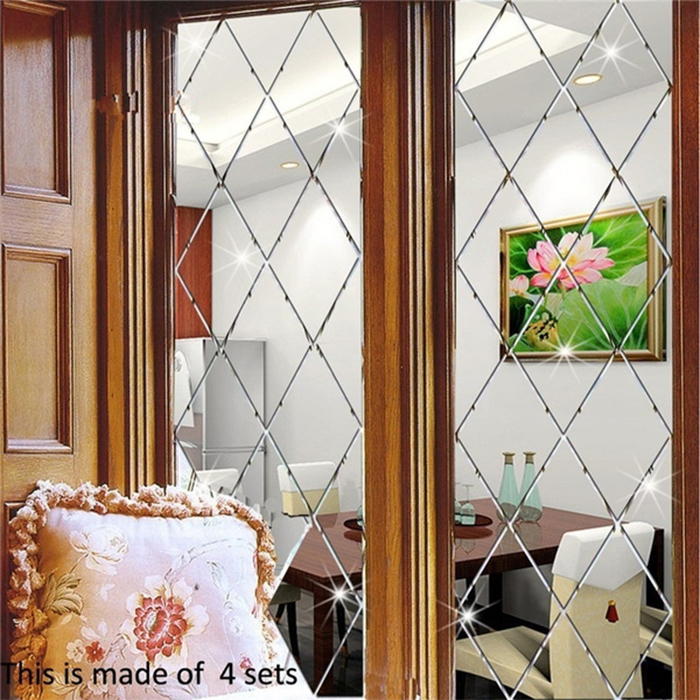 DiamondMirror, gyémánt alakú tükörmatricák, amelyek feldobnak és hangulatossá varázsolnak minden belső teret (32 db) - Image 8