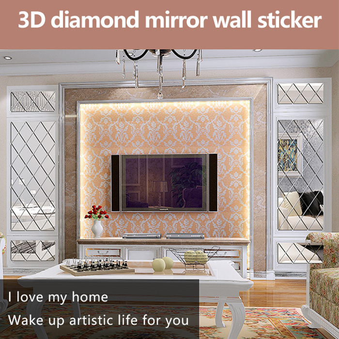 DiamondMirror, gyémánt alakú tükörmatricák, amelyek feldobnak és hangulatossá varázsolnak minden belső teret (32 db) - Image 9