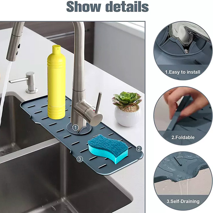 DryingPad, szilikon alátét konyhai vagy fürdőszobai mosogatóhoz - Image 8