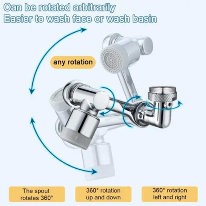 DualFaucet, egy csaptelep adapter, amely 1080°-ban forgatható, és kétféle vízelvezetéssel rendelkezik - Image 9