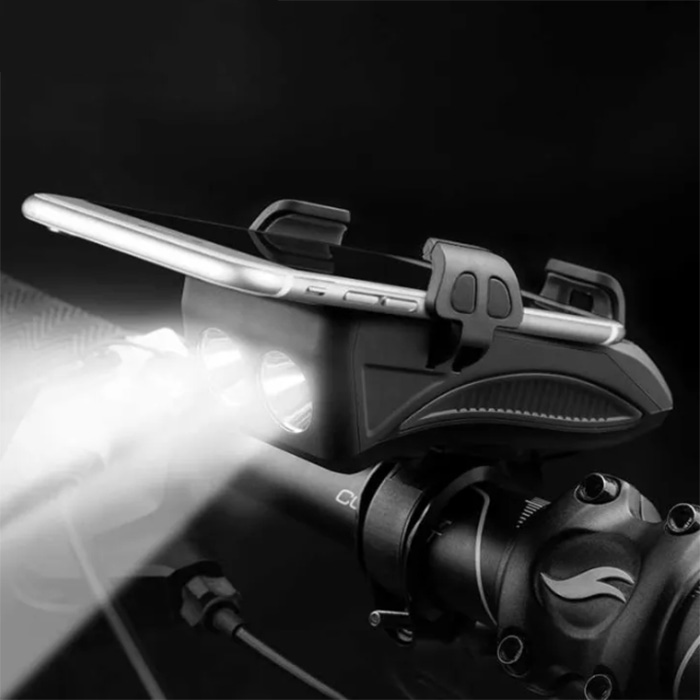 A FastBike egyesíti a zseblámpát, töltőállomást, csengőt és telefon tartót!