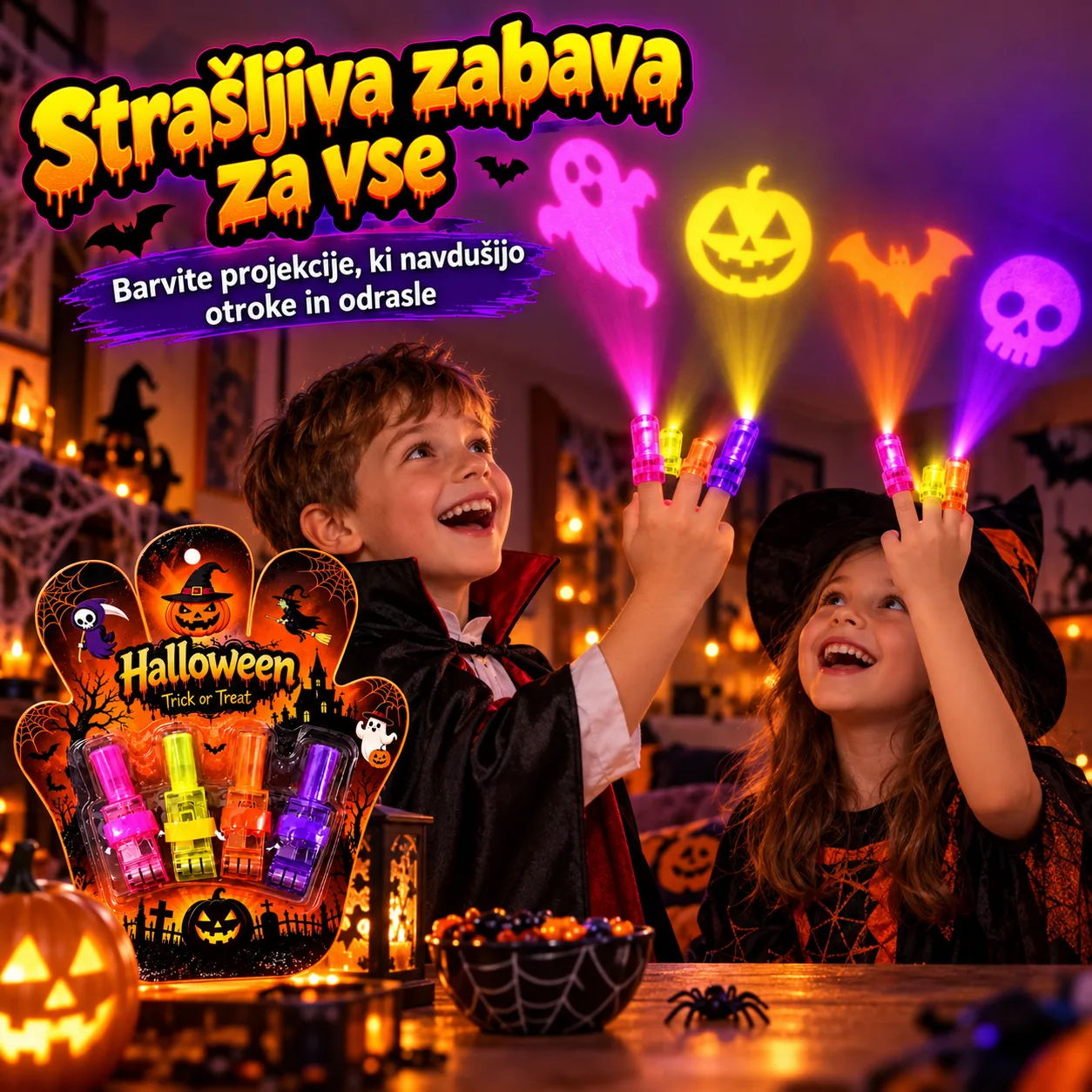 LED-es ujjprojektorok – Halloween, FingerLights - Image 7