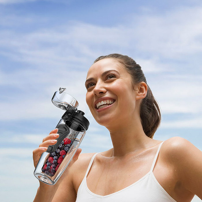 FruitBottle, vizes kulacs szűrővel gyümölcsökhöz, gyógynövényekhez vagy teához (1000 ml) - Image 6
