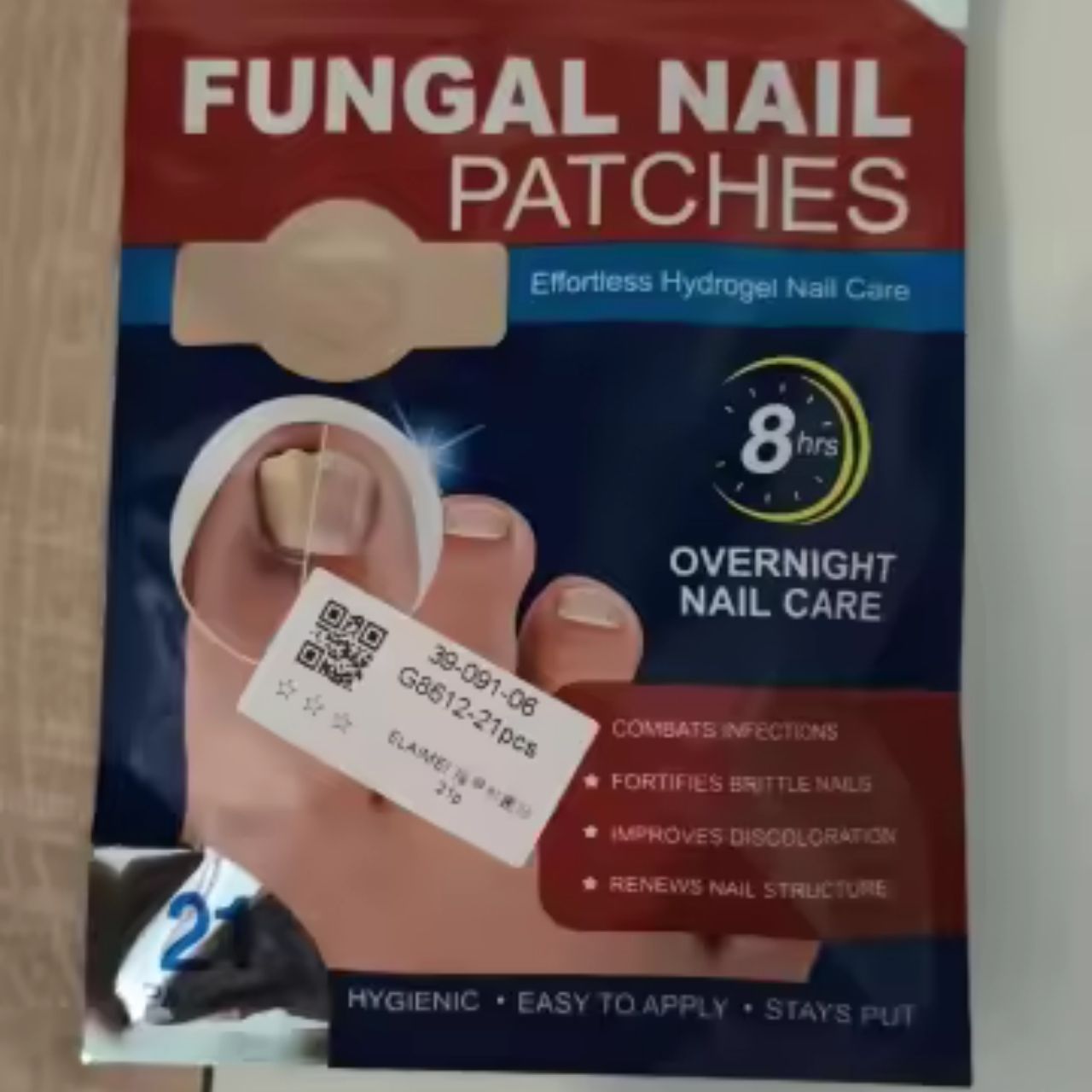FungalPatches, helyreállító tapaszok a sérült körmök ápolására (21 db.) - Image 2