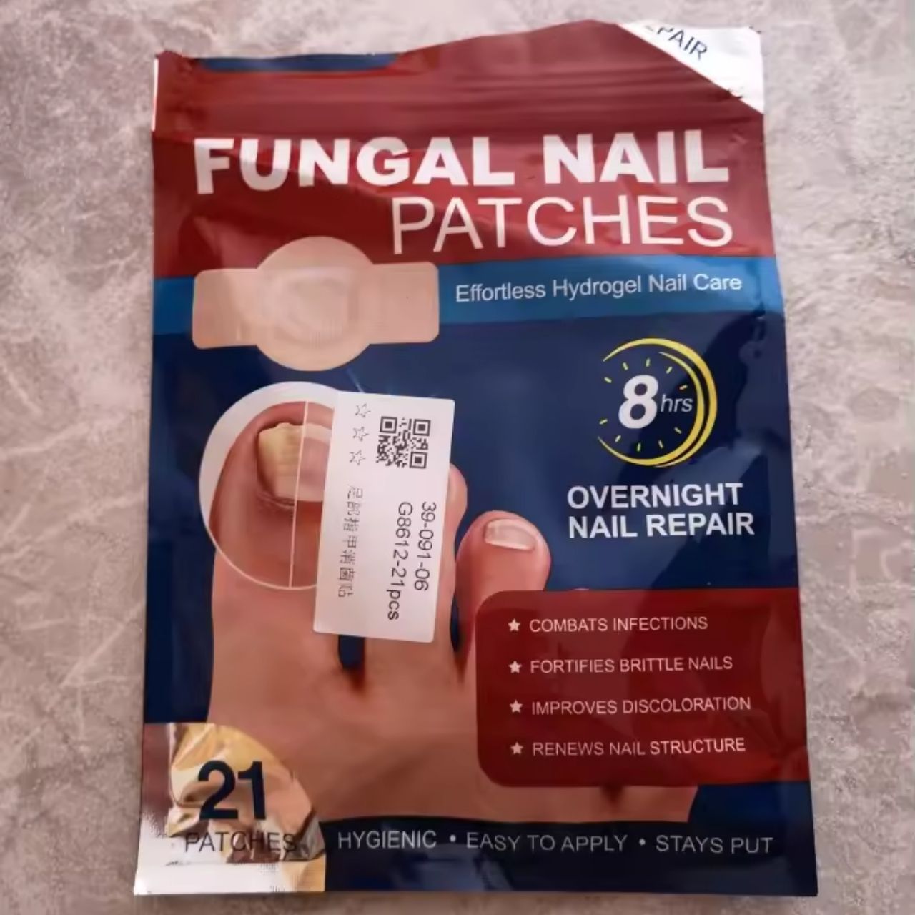 FungalPatches, helyreállító tapaszok a sérült körmök ápolására (21 db.) - Image 5