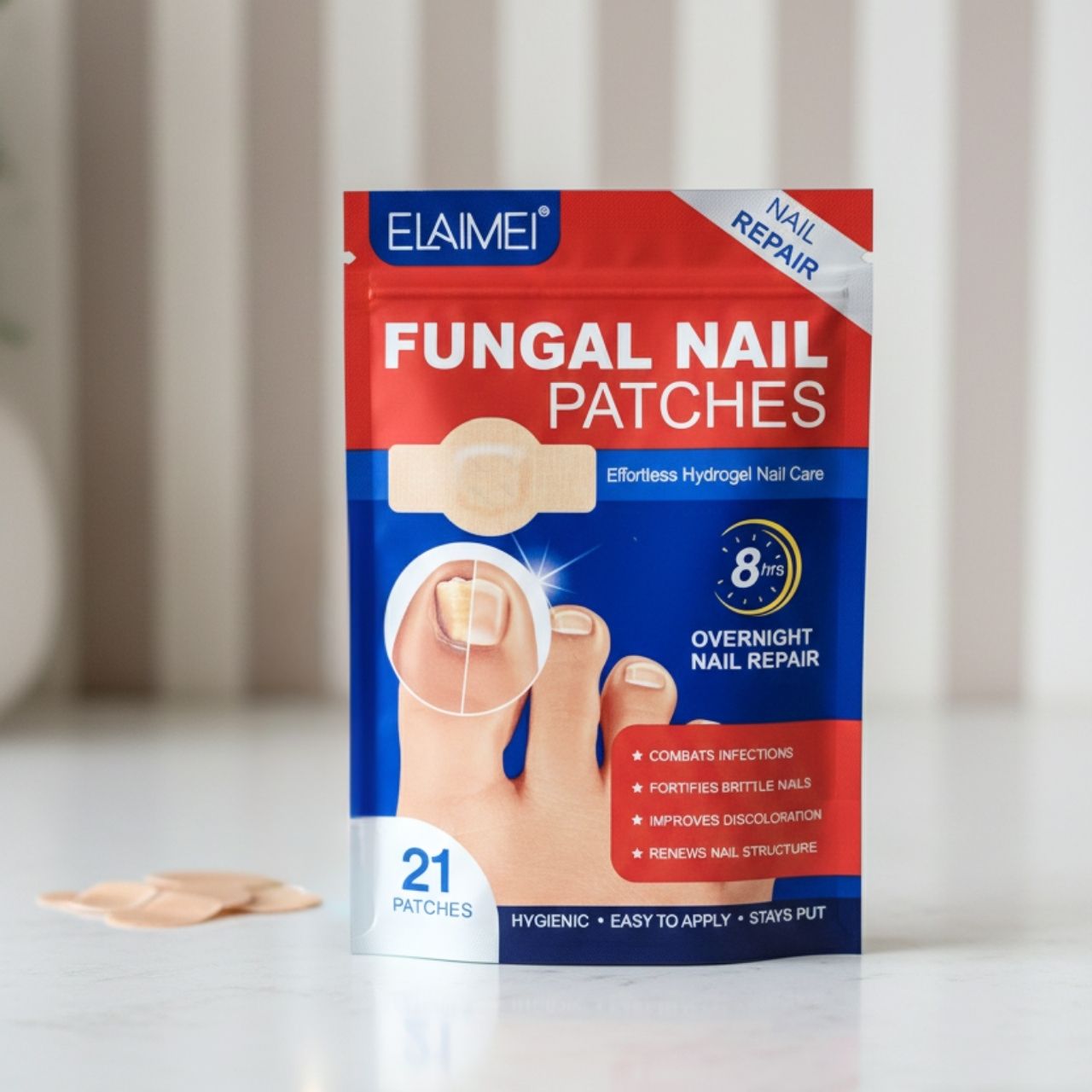 FungalPatches, helyreállító tapaszok a sérült körmök ápolására (21 db.) - Image 9