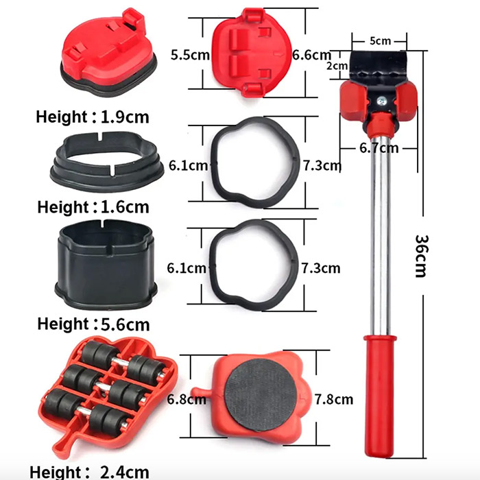 FurnitureMover, 15 darabos bútorszállító készlet - Image 2