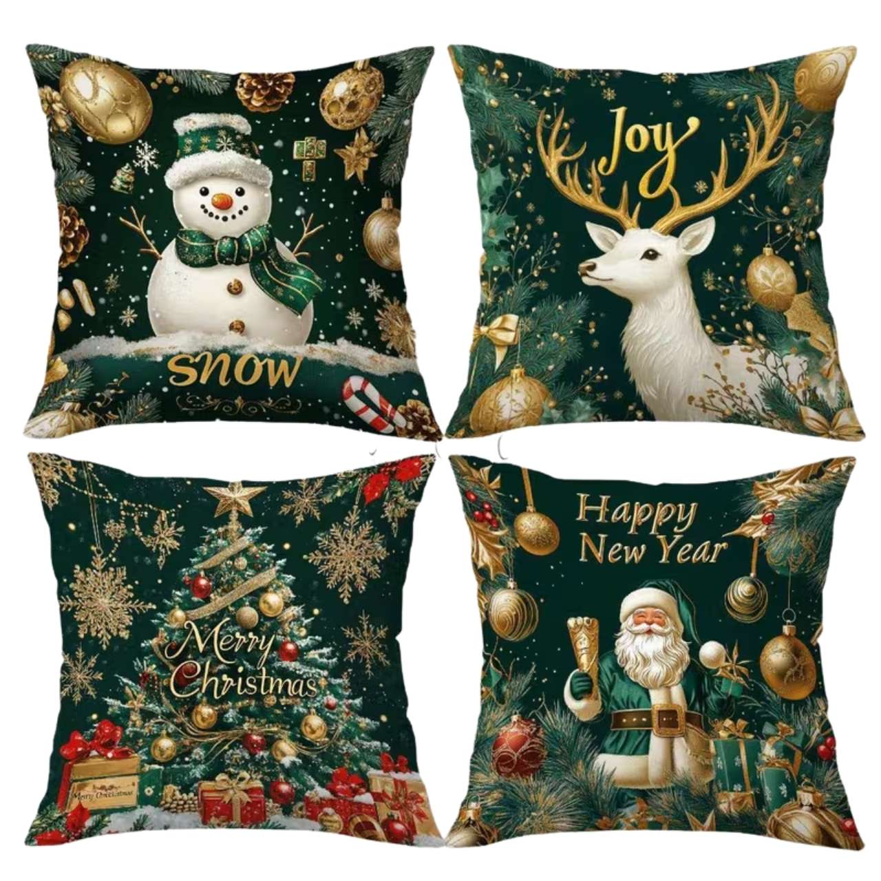 Karácsonyi párnahuzatok (4 db), GreenXmass - Image 3