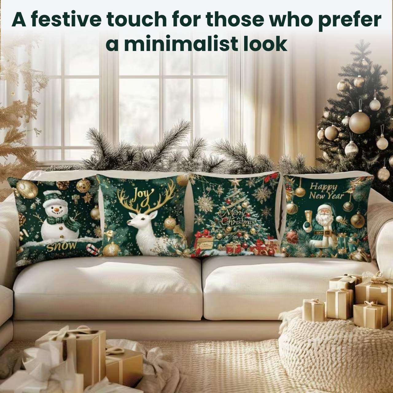Karácsonyi párnahuzatok (4 db), GreenXmass - Image 7