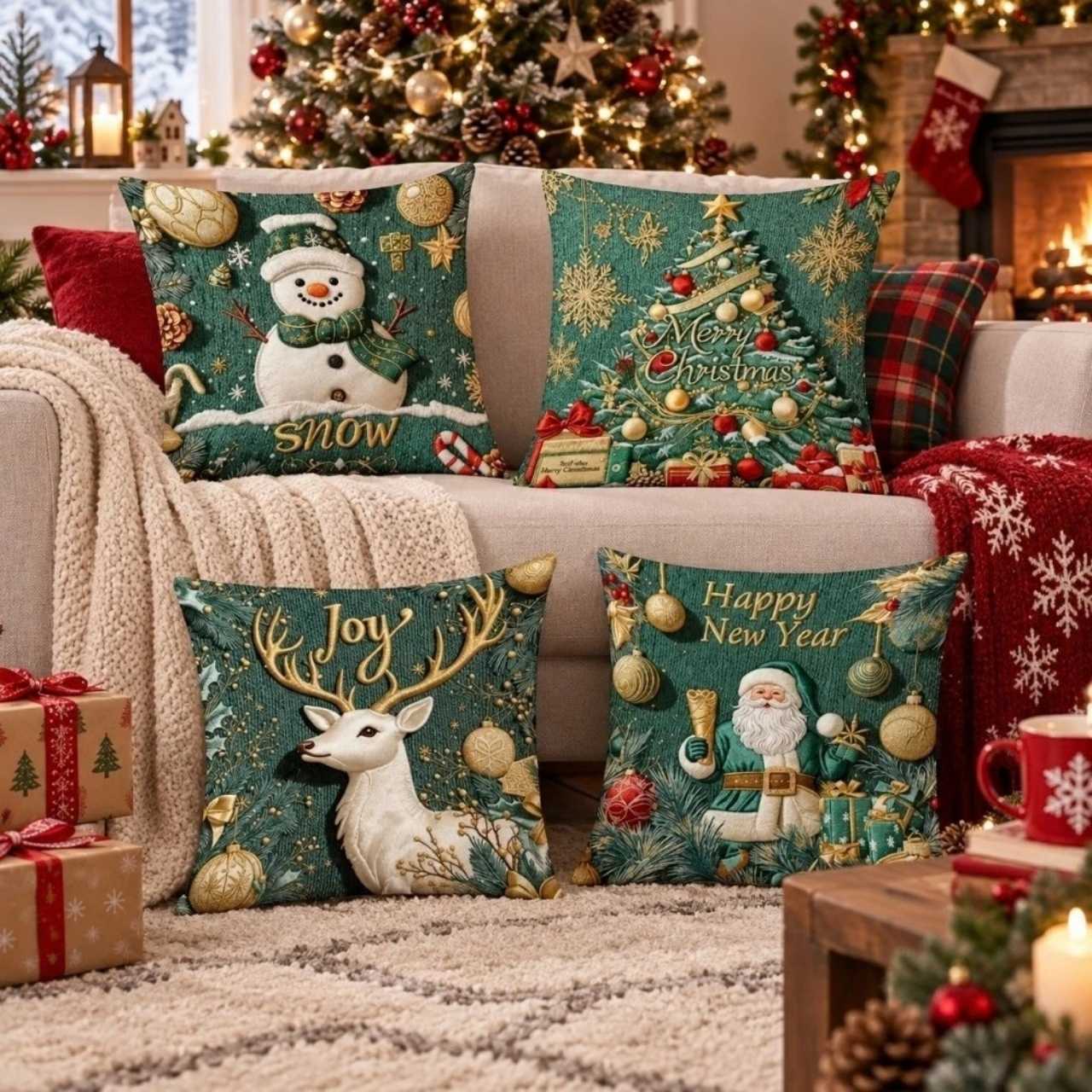 Karácsonyi párnahuzatok (4 db), GreenXmass - Image 10