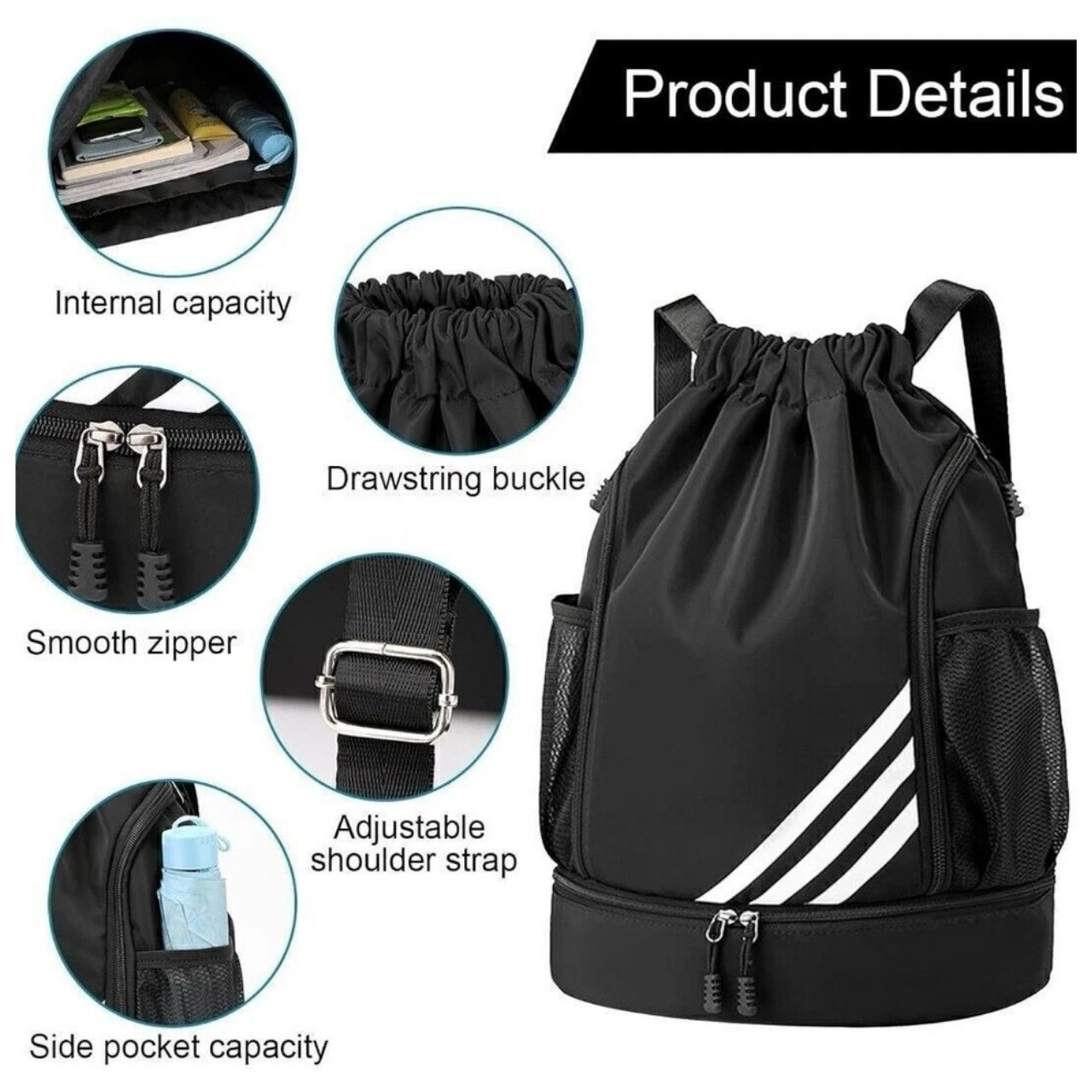 GymPack, a sportos hátizsák több rekesszel - Image 4