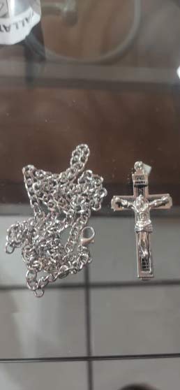 JesusNecklace, ezüst színű lánc feszület medállal - Image 2