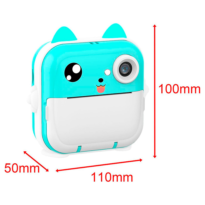 JumboPrintBundle, azonnali fényképnyomtatási kamerával, 2 + 5 ingyenes papírtekercs, USB kábel, csuklópánt és Micro SD kártya - Image 2