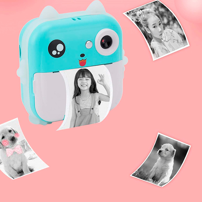 JumboPrintBundle, azonnali fényképnyomtatási kamerával, 2 + 5 ingyenes papírtekercs, USB kábel, csuklópánt és Micro SD kártya - Image 4