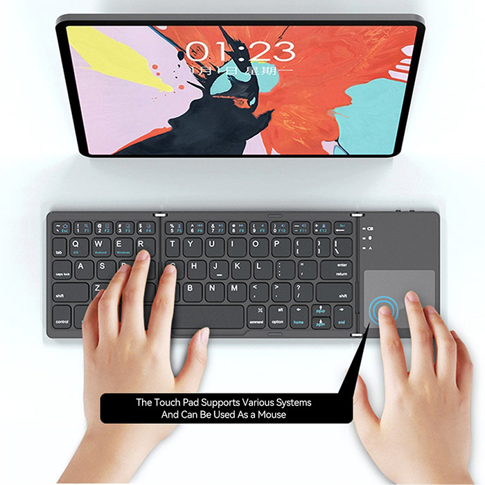 A billentyűzet kompatibilis a Windows, az Android, az iOS és a Mac rendszerekkel, és egyszerűen csatlakozik okoseszközéhez Bluetooth-on keresztül!