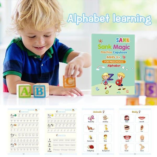 KidBook, 4 részes irkafüzet készlet írásra és rajzolásra Magic tollal, amely száradáskor automatikusan eltűnik - Image 7