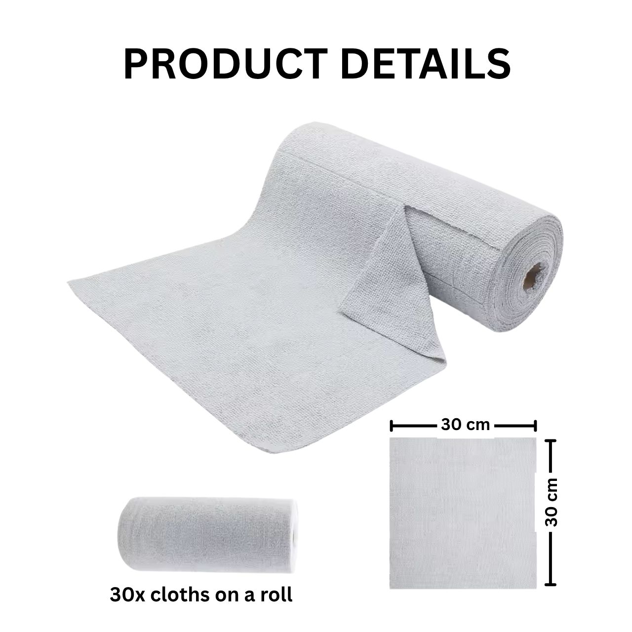 Mikroszálas törlőkendők tekercsben (30 darab), KitchRoll - Image 7