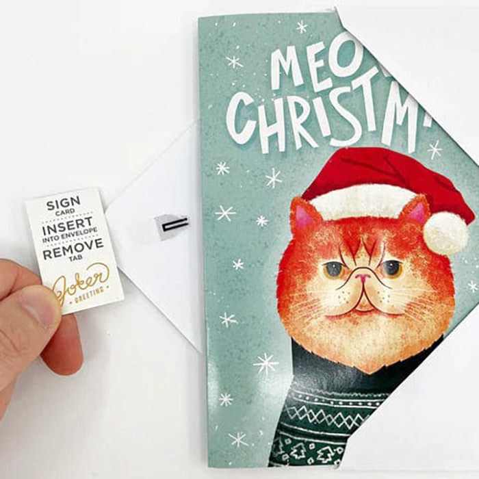 MeowCard, egy mókás hangú karácsonyi kártya egy macskával - Image 3