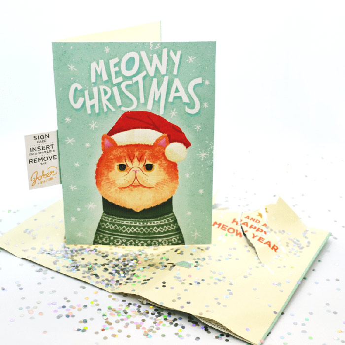 MeowCard, egy mókás hangú karácsonyi kártya egy macskával - Image 5