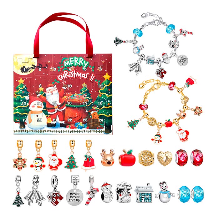 MerryChristmas, adventi naptár karkötő medálokkal - Image 1
