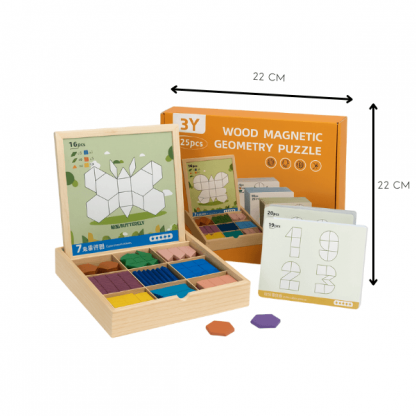PUZZGEO, Mágneses fa puzzle készlet (225 darab) - Image 2