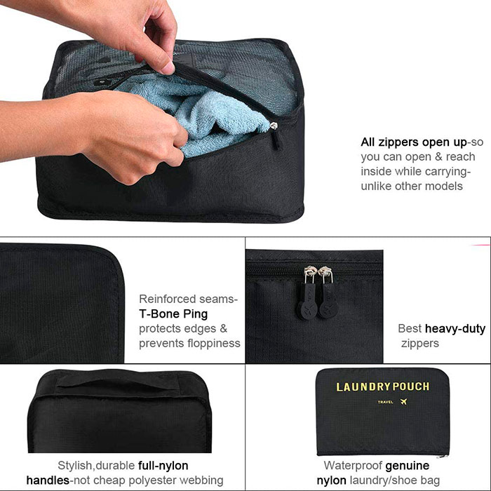 PackingBags, rendszerező táskák bőröndök és hátizsákok való szervezéshez (6 db) - Image 5
