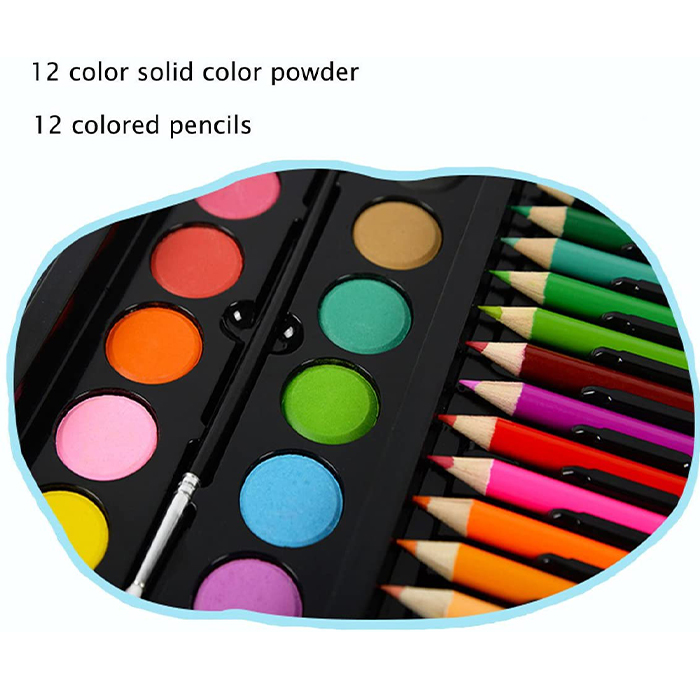 PaintingKit, 86 darabos készlet festékekkel és egyéb kiegészítőkkel, felnőttek és gyermekek számára egyaránt alkalmas - Image 2