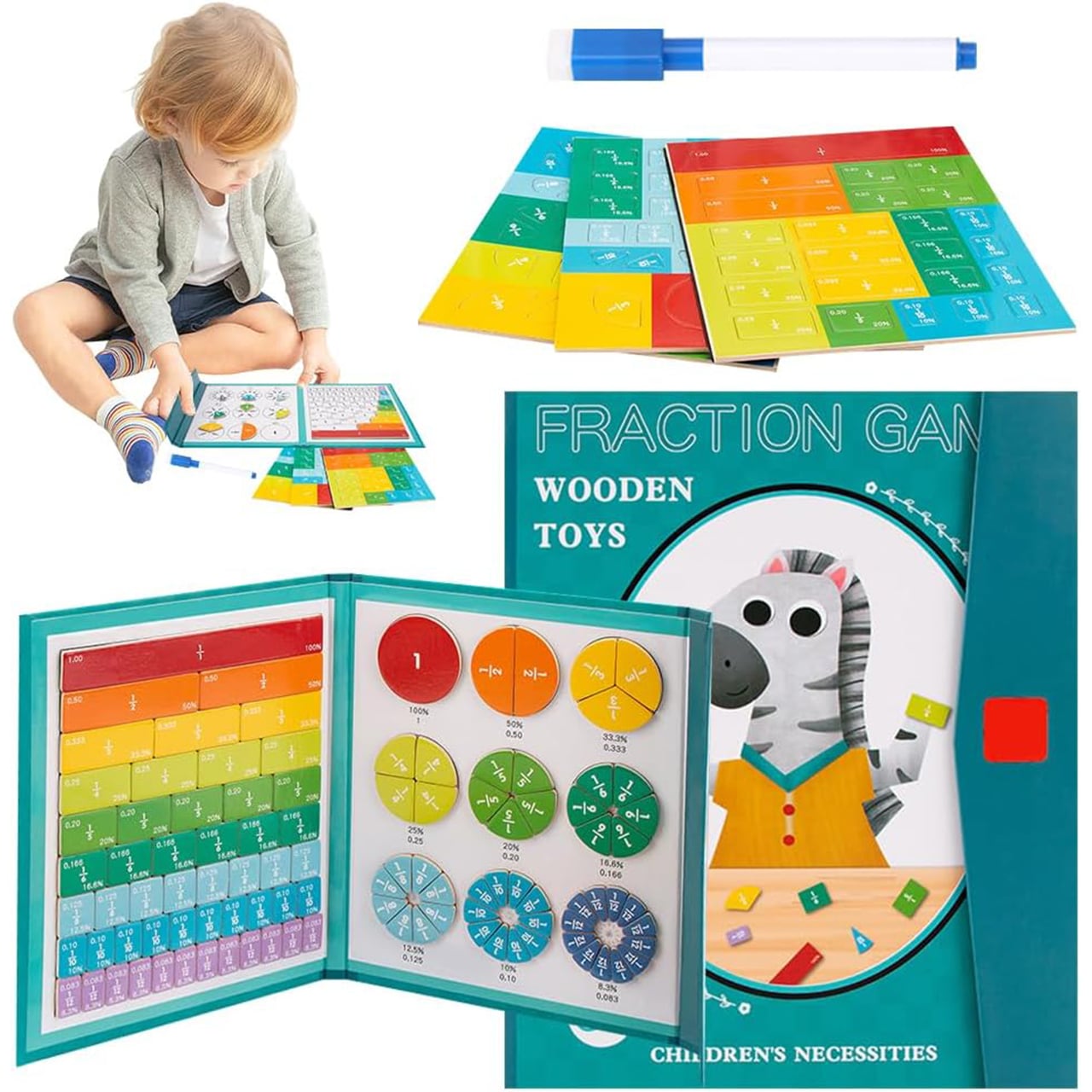 PracticeMath, egy tanulószett a törtek mágnesekkel való tanulásához - Image 2