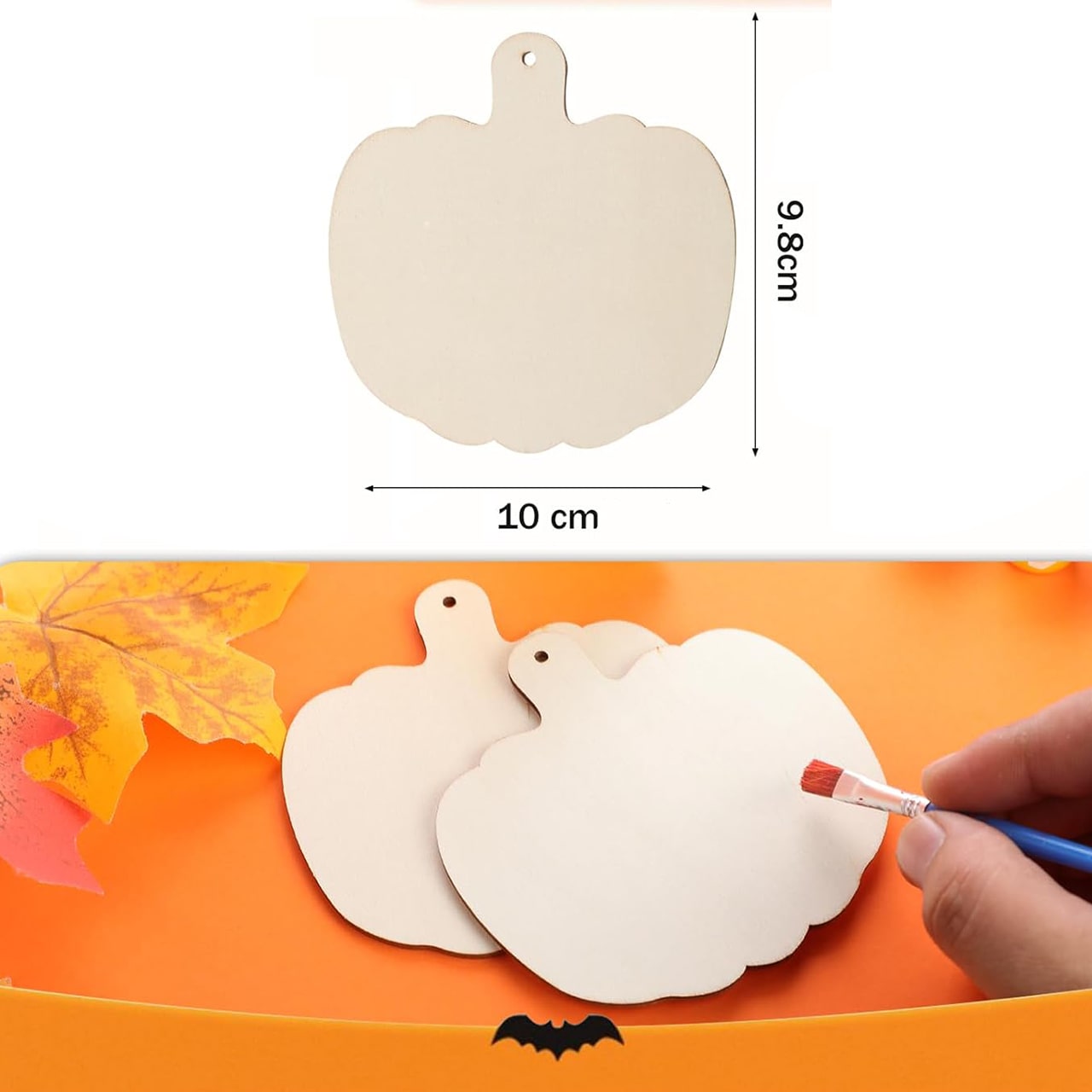 Pumpkins, fából készült, tök alakú csempék, hogy sajátot készíthess (10 darab) - Image 7