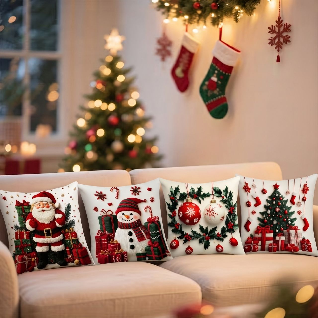 Karácsonyi párnahuzatok (4 db), RedXmass - Image 11