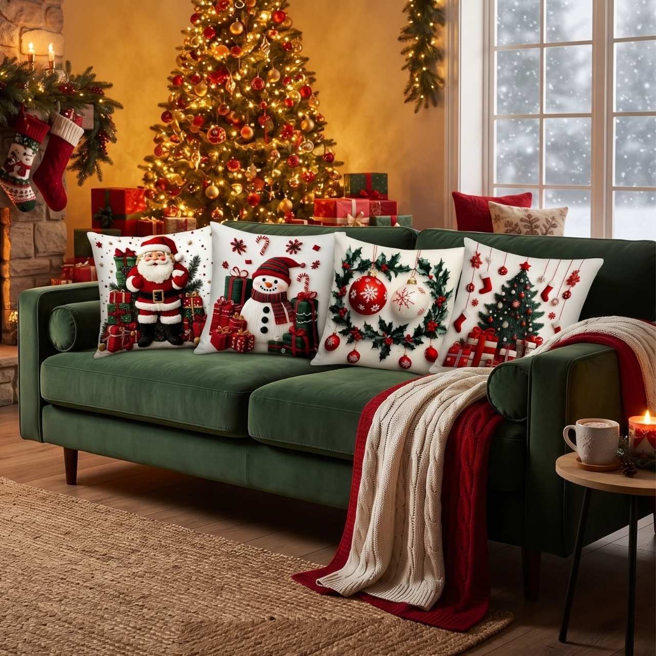 Karácsonyi párnahuzatok (4 db), RedXmass - Image 3