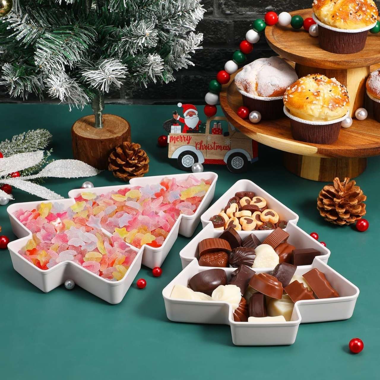ServingTray, karácsonyi tálalótálca fenyőfa alakban - Image 10