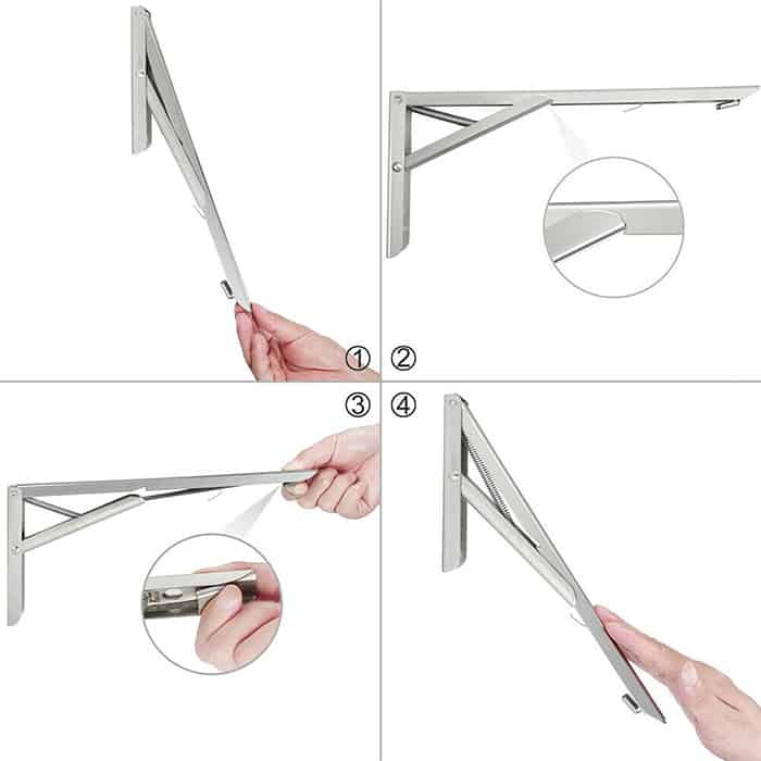 SimpleBracket, összecsukható konzol polcokhoz és bútorokhoz (2 darab) - Image 3