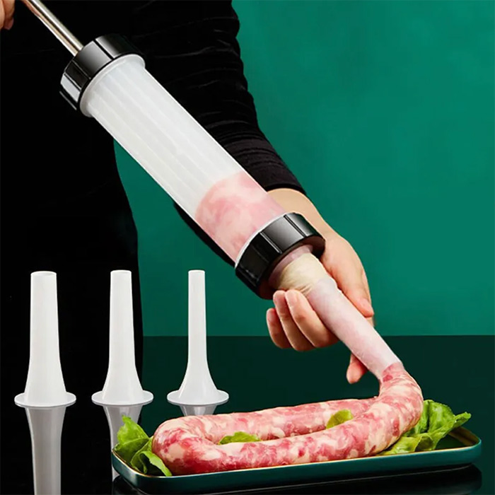 Stuffer, egy eszköz kolbászok, szalámik és hasonló élelmiszerek töltéséhez - Image 3