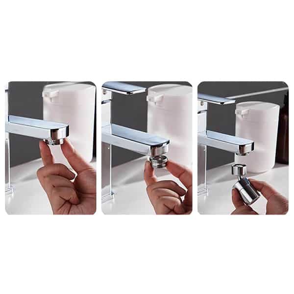 TapStar, univerzális fröccsenőszűrő adapter, 720 ° -ban forgatható permetező fejjel! - Image 6