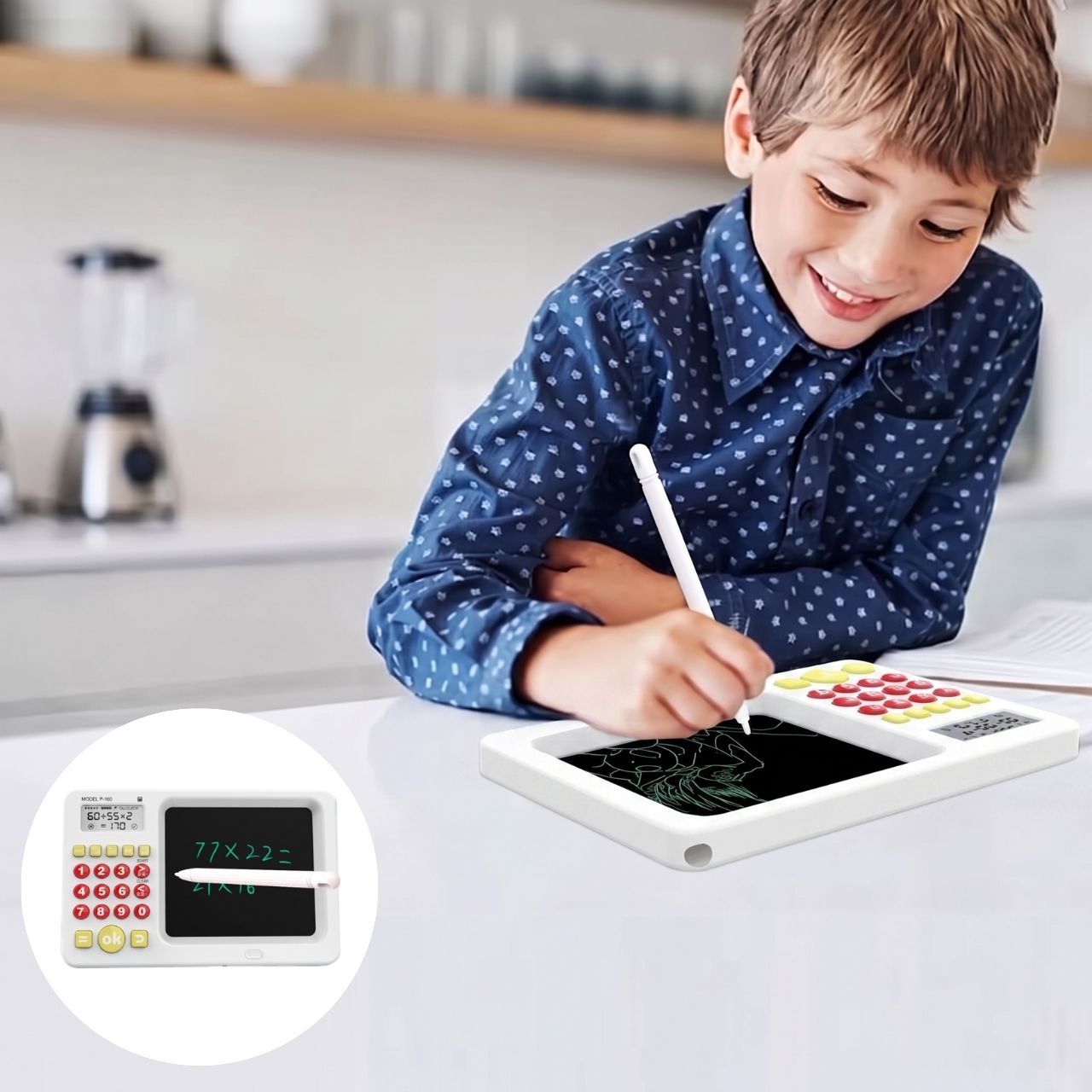 2 az 1-ben tanulótablet számológéppel gyermekeknek, TrainMath - Image 7